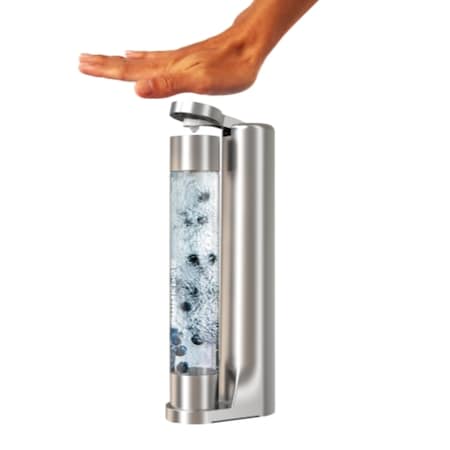 Drinkpod FIZZPod One Touch Sparking Soda Maker Machine with 3 Bottles- Silver DPFZPOD1KS